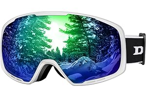 DBIO Ski Goggles - OTG UV Protection Anti fog Snow/Snowboard Goggles for Men Women Adult Youth