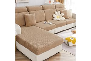 Yoovat Magic Sofa Covers Soothing Home Sofa Cushion Covers Sofa Hero Covers for Couch Magic Couch Covers Stretch Slipcovers for Couches and Sofas (Wheat-Camel Brown,Large Single Seat Cover)