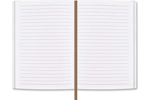 moonster Lined Journal Notebook Paper for Refillable Leather Journals 8.25 x 5.75 with Built-in Bookmark – Premium Milled Inserts A5 Refill Paper 70gsm Sheets Ruled Notepad Inches - 320 Pages
