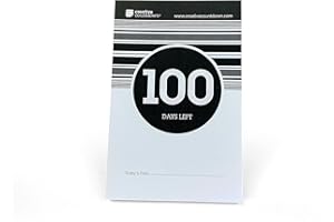 CREATIVE COUNTDOWN 100-Day Event, Goal and Occasion Tear Away Count Down Calendar with Built-in Easel - 5.75"x3.75" - Tear Off Special Event Countdown Calendar for Office, Desktop and Home