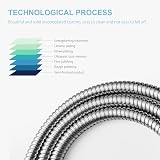 OFFO Stainless Steel Replacement High Pressure Shower Hose Anti-Kink Nickel Gray view 5
