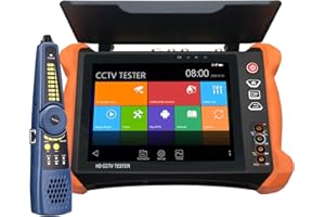 Rsrteng X9-MOVTADHS CCTV Tester,8K 32MP 12MP IP Camera Tester,4K 8MP TVI/CVI/AHD/SDI/CVBS CCTV Monitor Support DMM, OPM, VFL, TDR,Network Tools,WiFi,HD
