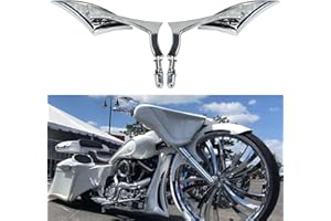 Pair Motorcycle Chrome Side Mirrors for Sportster XL 883 1200 Road King V-Rod Street Glide Electra Glide Dyna Softail 1982-20