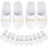 Hercicy Wedding Bridesmaid Slippers Set of 7 Bride Disposable Hotel Bridal Shower Spa Slippers for Weddings and Bachelorette Party Decoration