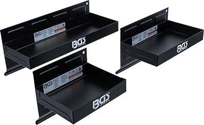 BGS 67150 Magnetic Shell Set 3 Shelves 150/210/310mm Tool Storage