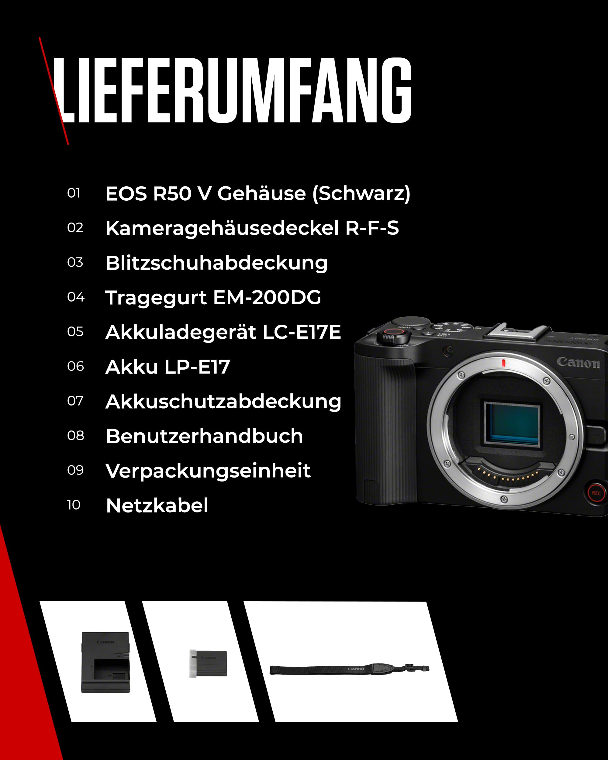 Canon EOS R50 V– Vlog-Kamera (Gehäuse) kompatibel RF-Objektiven | Content Creator Equipment für Vlogging & Reisen | Bluetooth-fähig 9