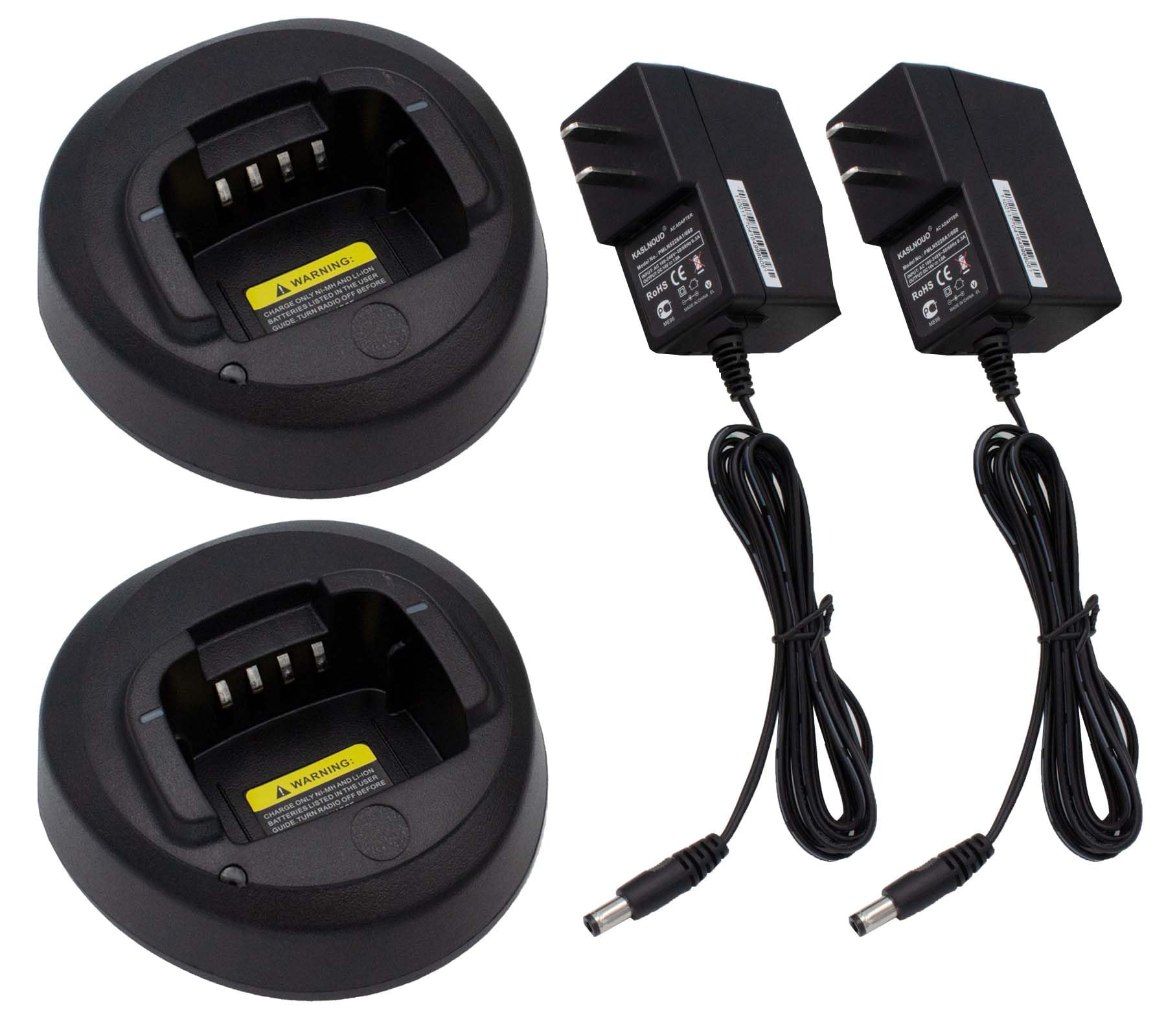 View 1 of 2-Pack Battery Charger for Motorola CP100D CP185 CP1200 CP1300 CP1660 CP1600 Radio PMNN4081 PMNN4476A PMLN5228