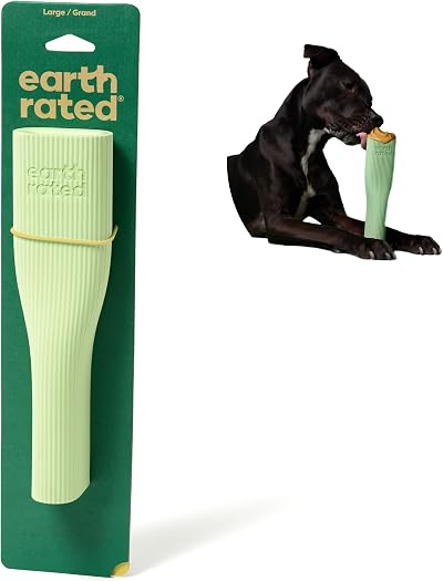Earth Rated Enrichment Dog Toy Large Green Natural Rubber Freezer Safe