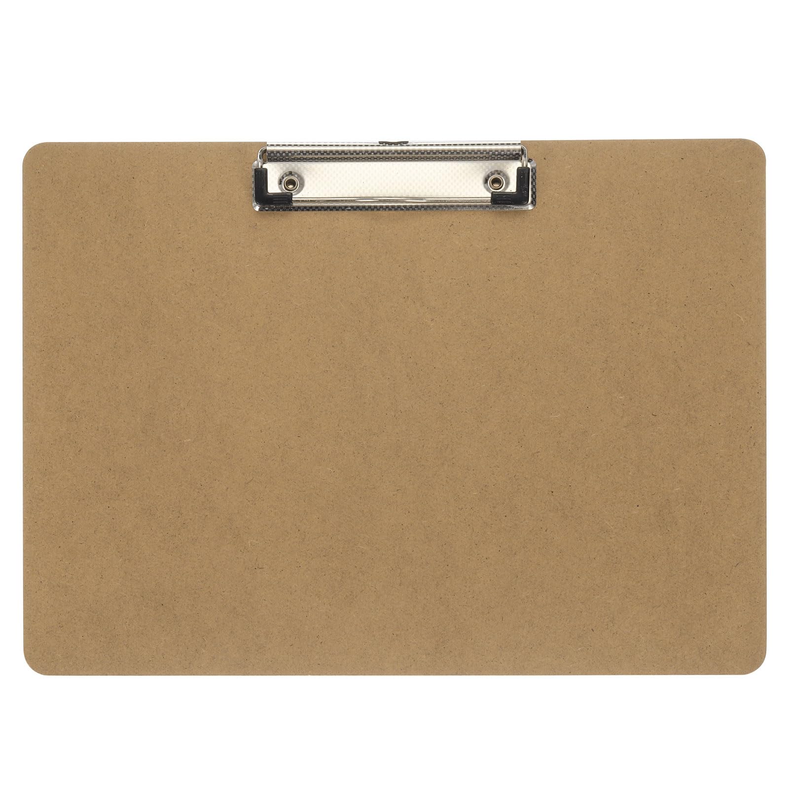 PATIKIL 8.9 x 12.4" Horizontal Clipboard, 1 Pcs Extra Large Landscape Layout Hardboard with Low Profile Clip, Paper Legal Size Board for Lap, Drawing, Sketching, Office,Brown