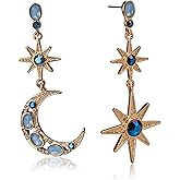 Celestial Moon & Star Drop Earrings
