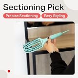 Olivia Garden Fingerbrush Care Iconic Medium Mint Detangling Hairbrush view 7