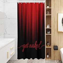 AAtter Red and Black Shower Curtain Ombre Mens