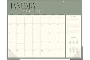 Guasslee Desk Calendar 2026-2027, 18-Month School Year Desk/Wall Calendar, 2026 Jan-2027 Jun., 14" X 11" Monthly Planner With Thick Paper For Office Home School Organizing