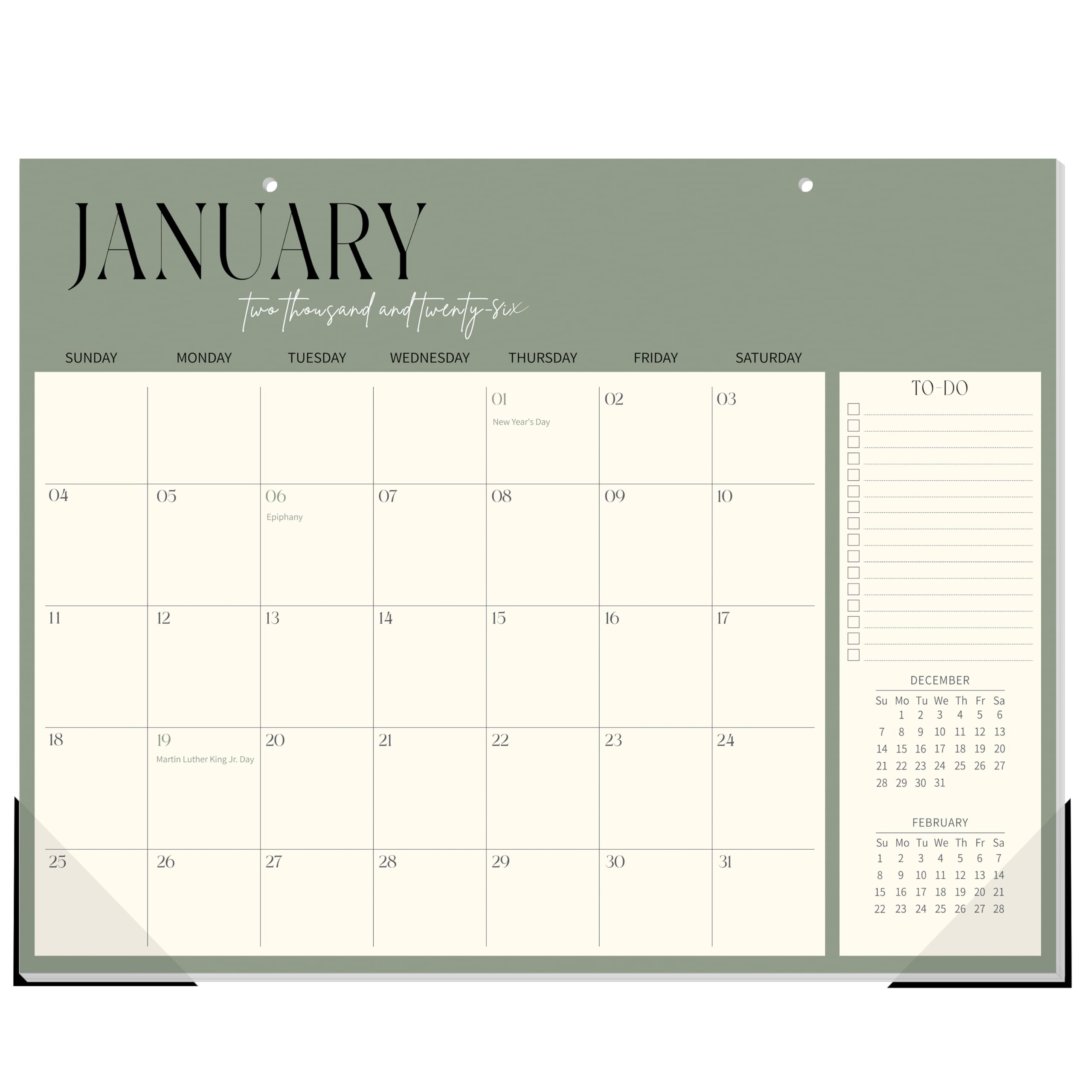 Photo 1 of Guasslee Desk Calendar 2026-2027, 18-Month School Year Desk/Wall Calendar, 2026 Jan-2027 Jun. 2026, 14" X 11" Monthly Planner With Thick Paper For Office Home School Organizing