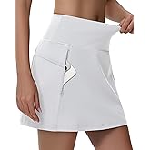 MIVEI Golf Skirts Skorts for Women - 5 Pockets High Waisted Tummy Control Stretch Athletic Tennis Skirt with Short Flat Front