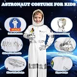 Aomig Kids Astronaut Costume Unisex Space Jumpsuit Helmet Glove Set view 2