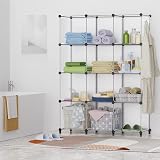 HOMIDEC Cube Bookcase 12-Cube Storage Unit Bookshelf Organizer White view 5
