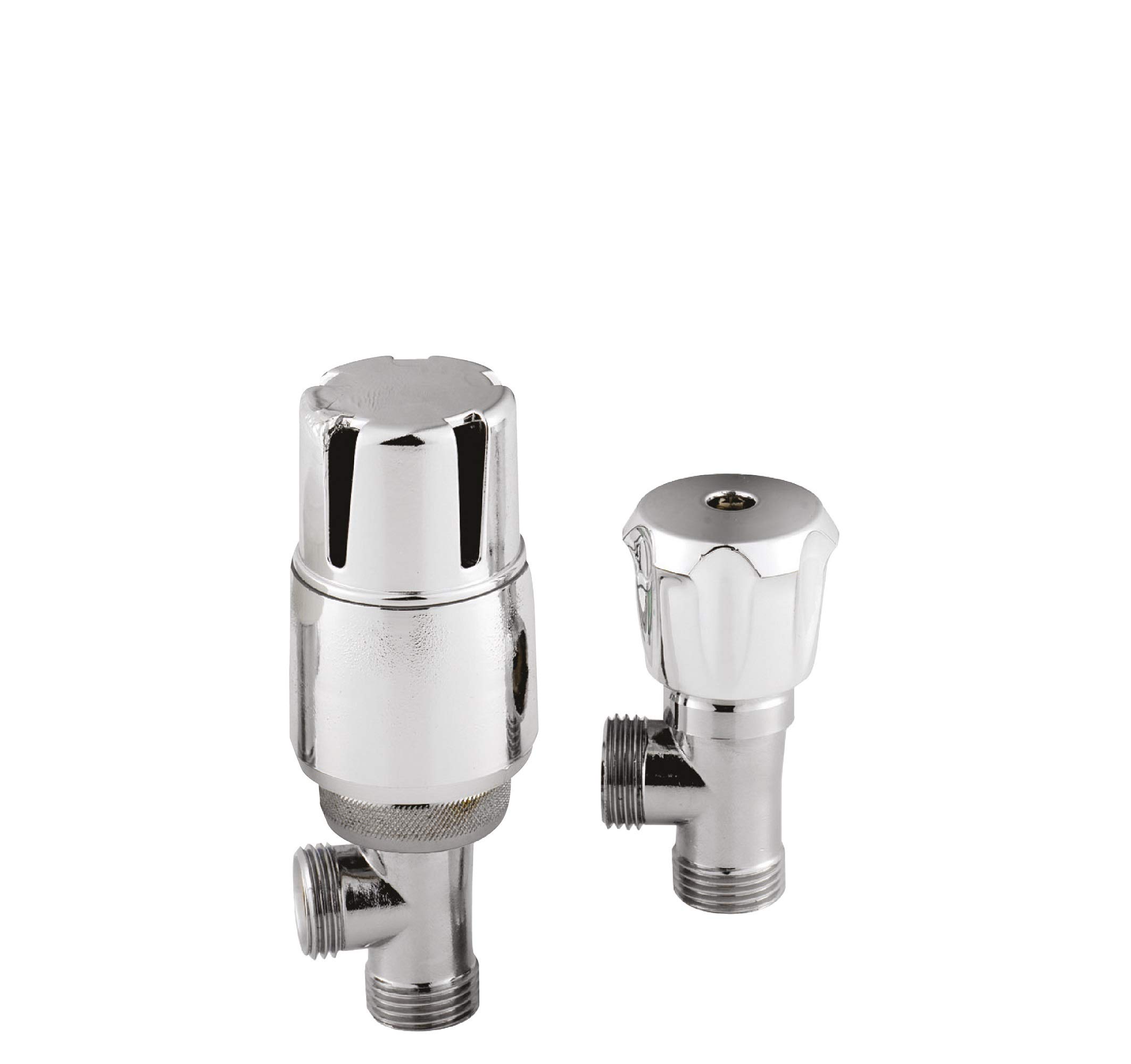 Nuie HT326 | Modern Bathroom Angled Radiator Valve, 130mm x 45mm, Chrome