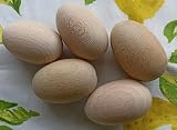 EFO Wooden Eggs 10pcs Beechwood Paintable Eggs for Crafts Easter Decor view 3