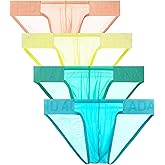 WINDAY Men Briefs Lace Silk Low Rise Bikini Briefs and Breathable Underwear