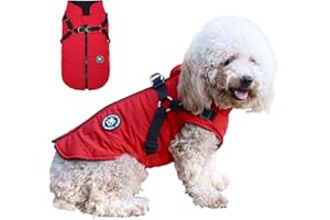 Norbi Dog Winter Coat for Medium Dogs, Heated Jacket with Built-in Harness, Waterproof Warm Dog Clothes for Cold Weather, Man