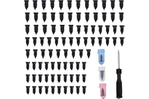90pcs Screw in Tire Plugs Kit, 3 Sizes Self-Service Tire Repair Screws with 3 Color Protective Case & 1 Screwdriver Repair To