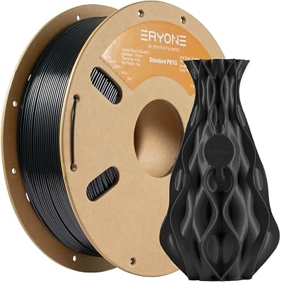 ERYONE PETG Filament 1.75mm 1kg Black Clog-free 0.03mm Tolerance