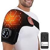 Comfytemp Cordless Shoulder Heating Pad for Rotator Cuff Soothing, Electric Heated Shoulder Brace Wrap Arm App Control Wireless, Birthday Gifts for Mom Dad, 9 Heat 10-30 Timers (No Massage, S/M Size)