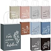 Kolldenn 40 Pcs Spanish Bible Verse Bags Bulk Christian Gift Bags with Handles Inspirational Flower Boho Biblical Religious Gifts for Women Men Teacher Church Sunday School Baptism Wedding Party Favor