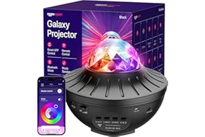 LAPLOCK Galaxy Projector, Star Projector for Bedroom, Night Light Projector for Kids Home Gaming Room Decor Gifts, Bluetooth Speaker for Music, 21 Light Effects, Remote Control with Timer, APP