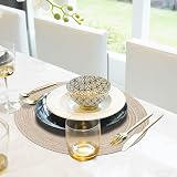 Pauwer 38cm Round Placemats 6 Pieces Beiges Heat Resistant Non Slip view 8