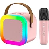 OUTUVAS Kids Karaoke Microphone Machine Toy, 4-12 Years Old Girls Christmas Birthday Gift for Girls, Karaoke Toys Gifts for Girls Ages 4, 5, 6, 7, 8, 9, 10, 12 +Year Old Birthday Party. (Pink)