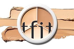 TFIT Multi-Use Pot Concealer - Triple Palette | High-Pigmented, Full Coverage & Crease-Proof | Korean Concealer for Dark Circles, Redness & Blemishes (01 Neutral, 0.52 Oz)