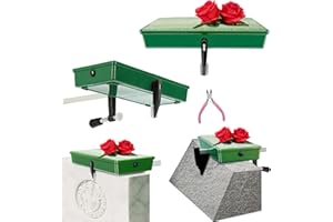 XIAOZZYU Cemetery Headstone Flower Saddle, Graves Tombstone Saddle - Never be Blown Away, Ideal for Gravestone Decoration Saddle with Dry Foam, for Funeral, Monument, Veterans Graveside (Patented Product)