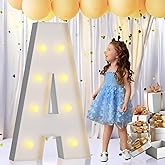 imprsv Marquee Light Up Letters, 3FT Marquee Letters Mosaic Light Up Letters for Birthday Baby Shower Party Decor, Large Marquee Letters for Party Decorations Letter A
