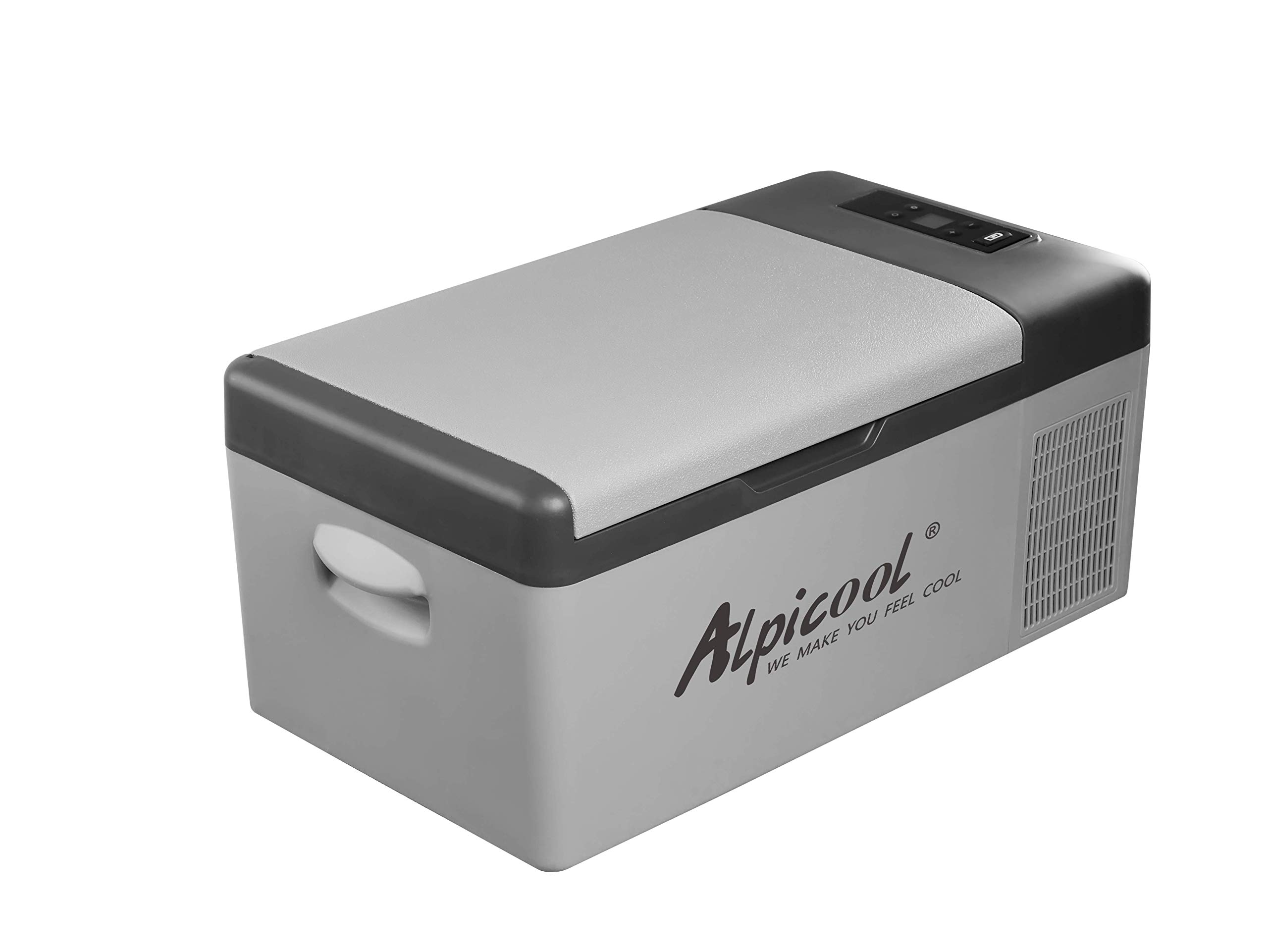Alpicool C15 Portable Car Freezer,12 Volt Refrigerator, 16 Quart (15 Liter) Fast Cooling 12V Car Fridge -4℉~68℉, Car Cooler, 12/24V DC and 100-240V AC for Outdoor, Camping, RV, Truck, Boat