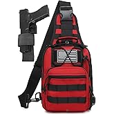 ATBP Small Tactical Sling Bag for Men with Holster Military EDC Shoulder Bag CCW Crossbody Bag 7 Liters