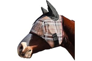 KENSINGTON PROTECTIVE PRODUCTS Kensington Fly Mask with Fleece Trim for Horses — Protects Face and Eyes Helps Block Sun Rays While Allowing Full Visibility — Breathable and Non Heat Transferring