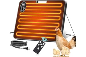 ZUERST Chicken Coop Heaters, 200 Watts UL Listed Energy Efficient with Anti Bite Cord and Waterproof Control, 4 Mounting Style Frostbite for Chick Kitten Puppy Pets Animals