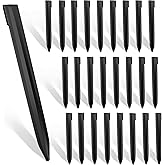 Worth Landscape Edging Stakes, 26Pcs 12Inch Corrugated Metal Garden Stakes Steel Bender Board Anchoring Spikes, Black