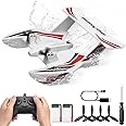 VEVOR RC Plane, 2.4GHZ 3CH RC Airplane with 6-Axis Gyro Stabilizer&2 Batteries, Ready to Fly Amphibious Aircraft Plane Toy for Adults Kids Beginners Boys Birthday/Xmas Child Gift