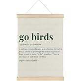 ATBWGT Go Birds Football Wall Art Decor, Football Rome Decor for Boys, Sports Fan Lovers Gifts Poster Hanger Frame for Boys Bedroom Dorm Nursery Apartment Home Office, 12x16 Inch