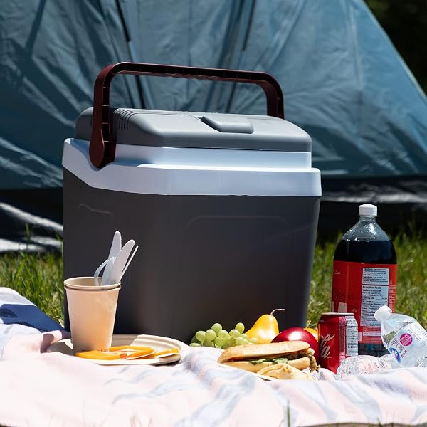 KOOLATRON 12V ICELESS COOLER & WARMER – PORTABLE ELECTRIC COOLER/NEVERA PORTÁTIL ELÉCTRICA FOR CAR TRUCK CAMPER BOAT, HARD SIDED MINI FRIDGE FOR CAMPING PICNIC TRAVEL LUNCH FOOD DRINKS OFFICE 26 QT