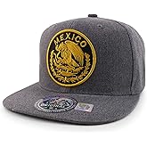 Trendy Apparel Shop Cities of Mexico Circular Logo Embroidered Flatbill Snapback Baseball Cap