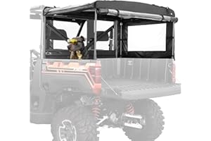 KEMIMOTO UTV Cargo Bed Cover Soft Camper Rack Compatible with Polaris Ranger 570 Full-Size, XP 1000/1000, Crew XP 1000 (2013-