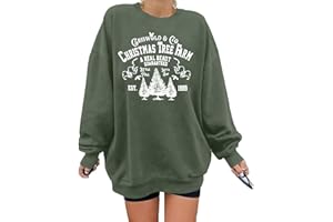 MNLYBABY Christmas Sweatshirt Women Oversized Merry and Bright Sequin Shirt Xmas Gift Sweaters Christmas Vacation Long Sleeve Tops