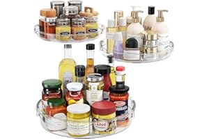 LAMU Lazy Susan Organizer Turntable for Cabinet, Rotating Condiment Organizer for Kitchen Pantry Organizers and Storage, Tabl