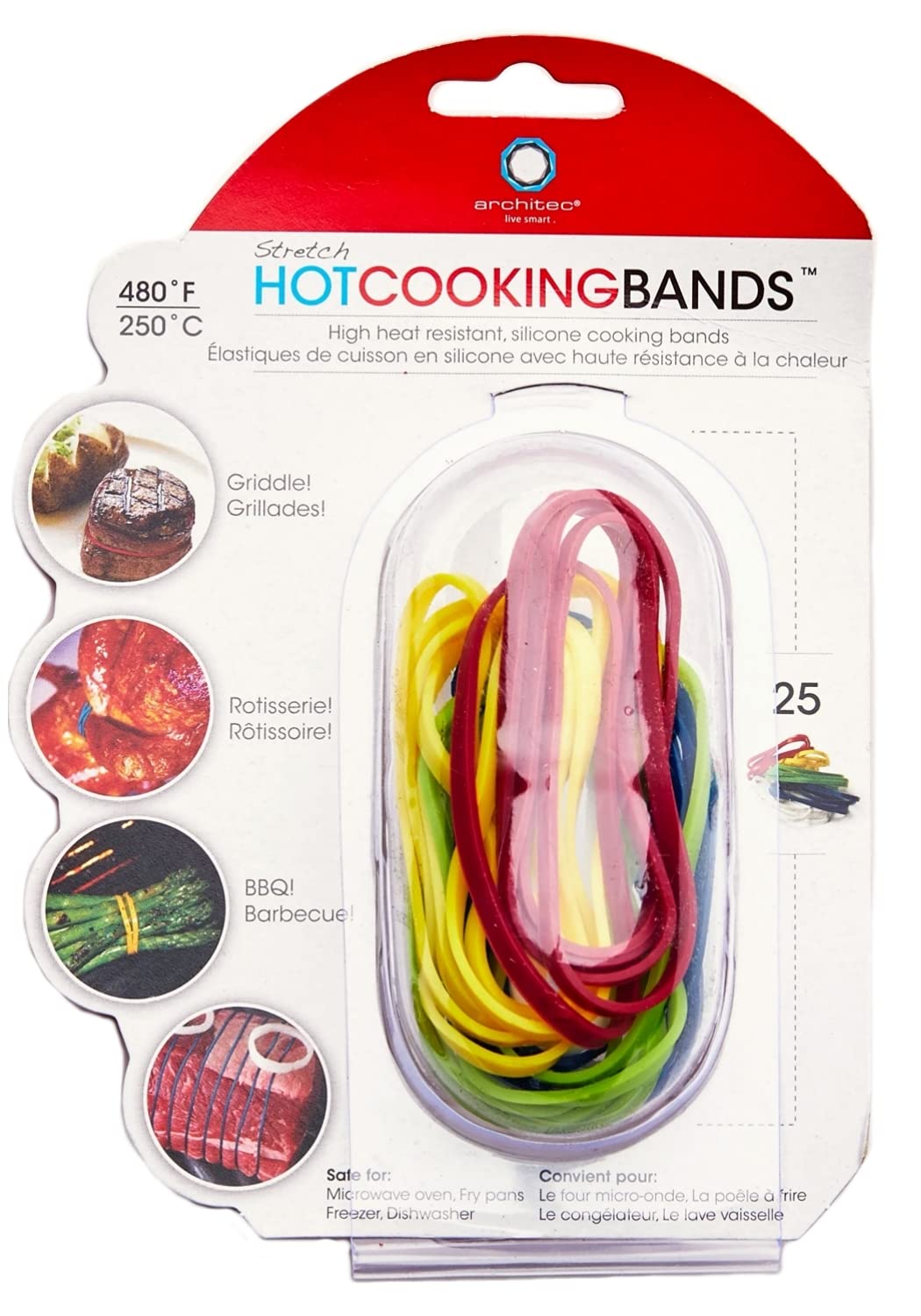 Architec Stretch Cooking Bands, Pack of 25, Assorted