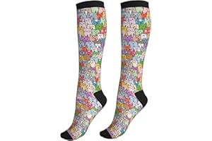 Compression Socks Knee High Circulation Support Socks For Women Men Athletic Running Work Hiking Cycling Travel