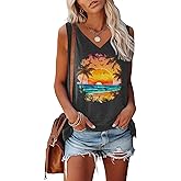 Womens Tank Tops Sleeveless Yoga Shirts Summer Tops Loose Fit Running Athletic Shirts